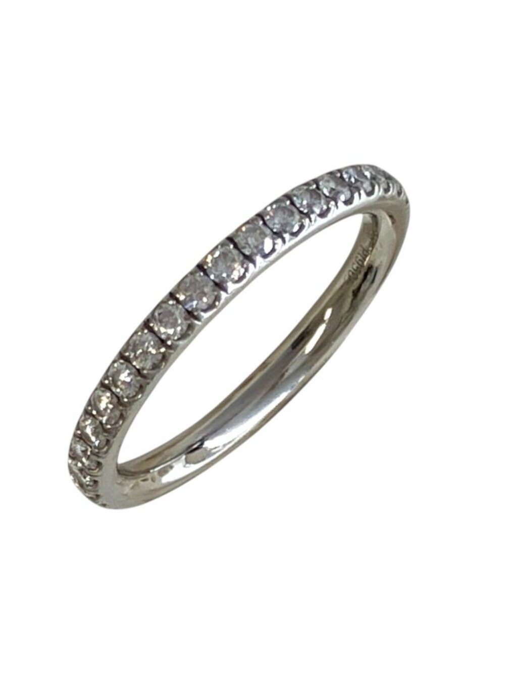 Harry Winston Micropave Eternity Diamond Band Ring Platinum